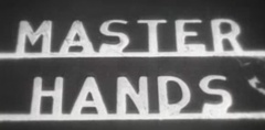 Screenshot from Master Hands film showing the title.