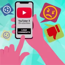 image of YouTube app on a smartphone