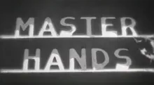 Screenshot of Master Hands film title.