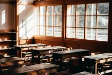 A photo of a classroom