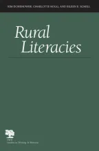 Book cover of Rural Literacies, white text over green background