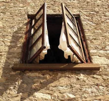 A vintage window opening