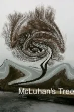 Surrealist black and white tree drawing