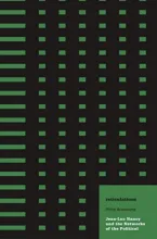 Photo of book cover, green squares on black background